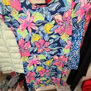 Lilly Pulitzer Navy Multi Floral Midi Dress